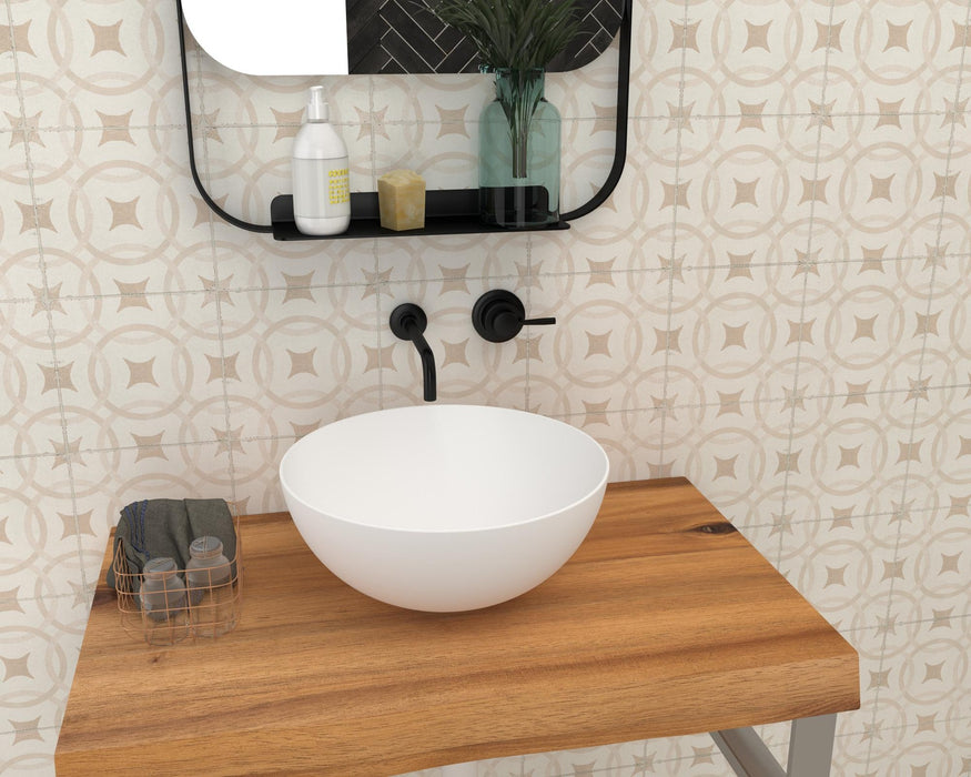 DUNE 188772 MINIM MATT WHITE Sink Above Counter 30X3013