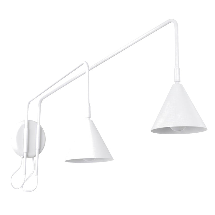 SOLLUX SL.2506 Aplique de pared NOX 2 blanco con interruptor