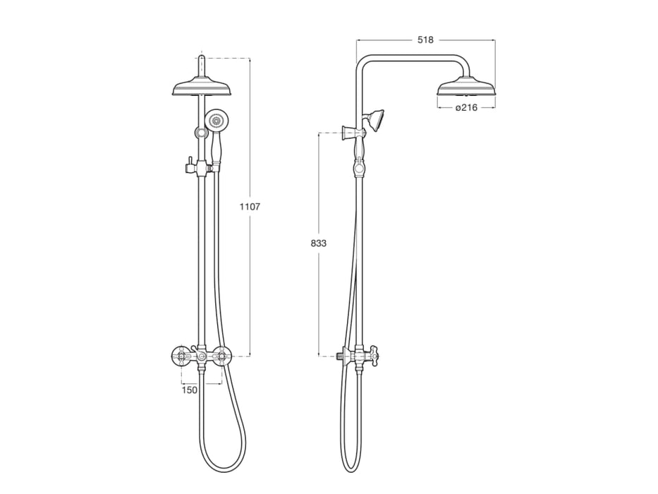 ROCA A5A974BC00 CARMEN Columna de Ducha Bimando Cromo