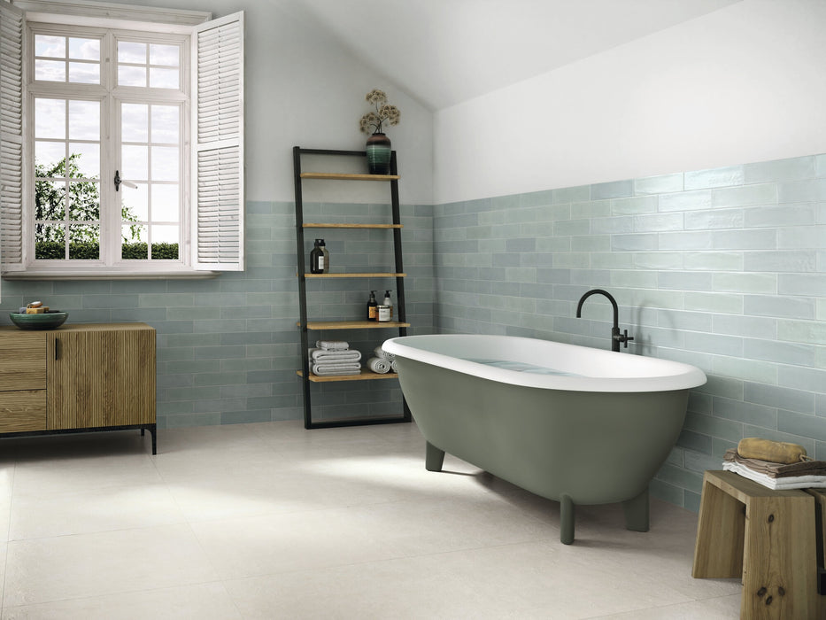 CARMEN A040528 ACQUARELLA LIGHT GREEN 7,5X30 Azulejo Esmaltado