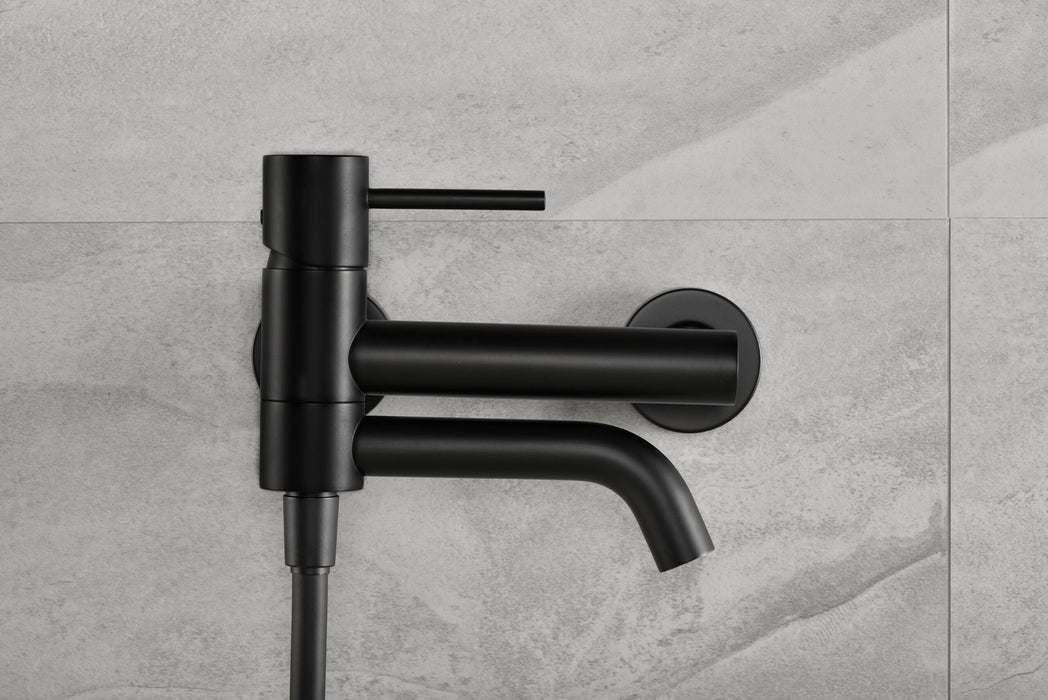 IMEX BDM039-4NG MONZA Kit Monomando Grifo Baño/Ducha Negro Mate