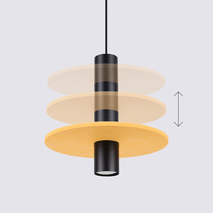 SOLLUX SL.1883 Lámpara colgante PELTA 1 negro/amarillo amarillo/negro