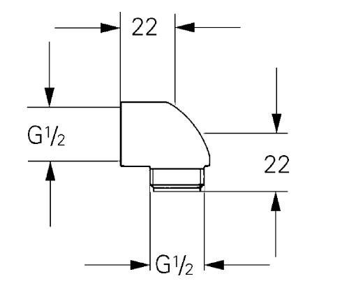 GROHE 45 304 000 Outlet Elbows