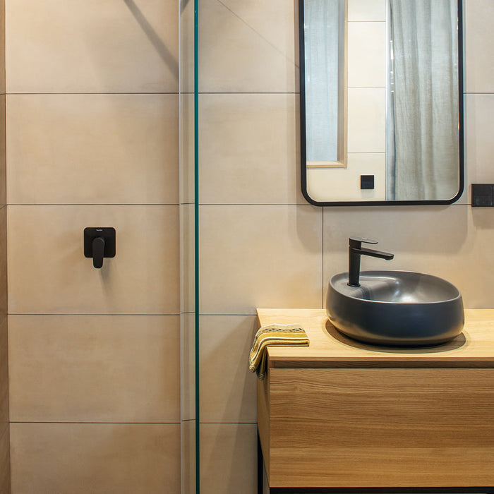 RAMONSOLER 361801SNM ALEXIA Grifo Ducha Empotrado 1 Vía Sin Equipo Negro Mate