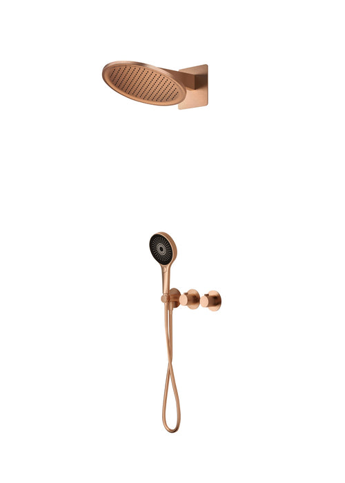 IMEX GTB066/ORC BOLONIA Termostatico Conjunto Empotrado Oro Rosa Cepillado