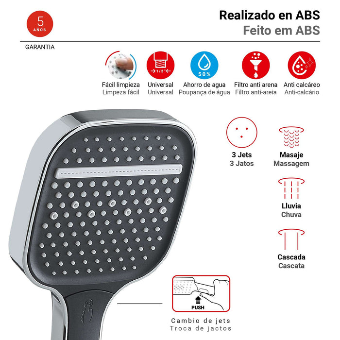 GEDY GYHS1040660 TOP 06 Teleducha Cromo