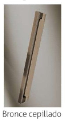 KASSANDRA DE102 DELTA Mampara Ducha 1F+1C Bronce Cepillado Transparente