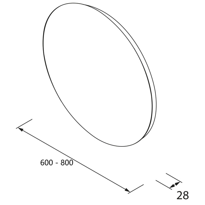 SALGAR NORA Espejo Redondo Con Luz
