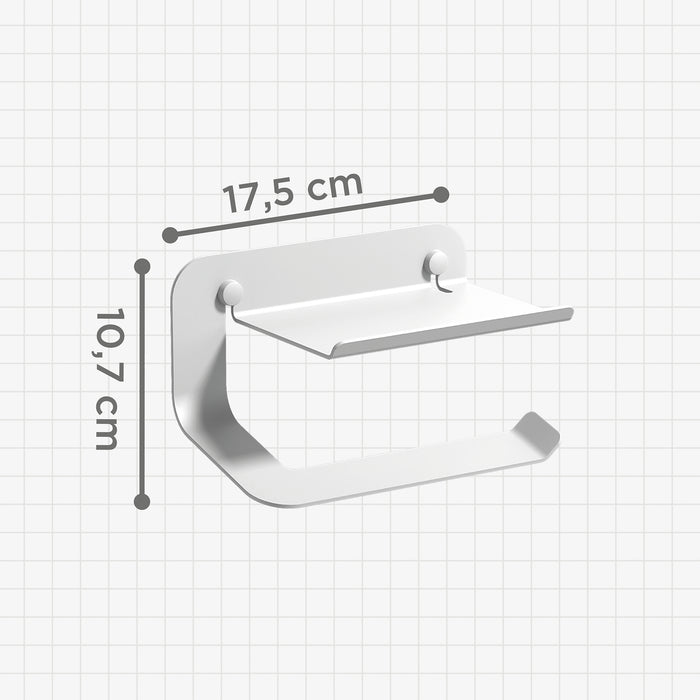 SONIA 184880 QUICK Toilet Roll Holder-Shelf White