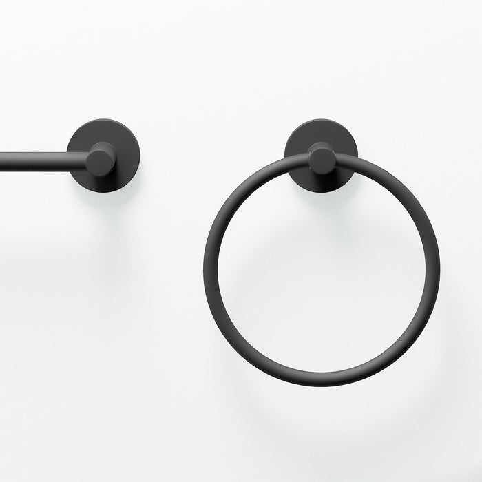 SONIA 185153 ASTRAL Toallero Anilla Negro Mate