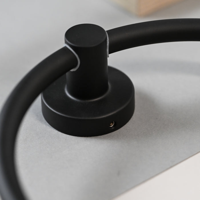 SONIA 185153 ASTRAL Toallero Anilla Negro Mate