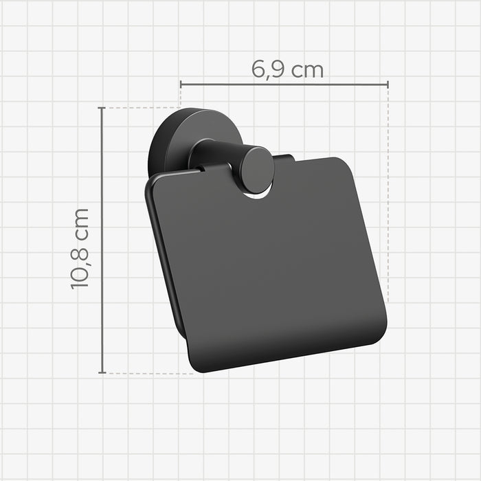 SONIA 185207 ASTRAL Portarrollos Negro Mate