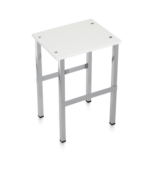 BELTRAN 2008 STOOL Chrome/White Solid Surface Stool