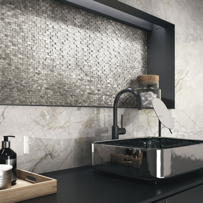 DUNE 187757 WONDER SILVER Lavabo de Sobreencimera