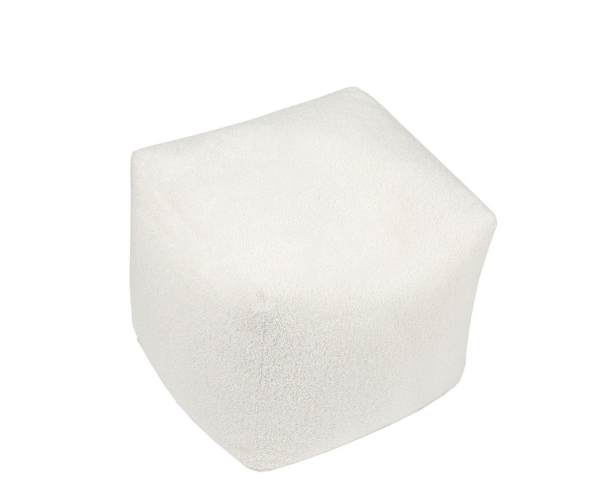 ANDREA HOUSE MU23077 Puf Cuadrado Blanco 50x50x40 CM