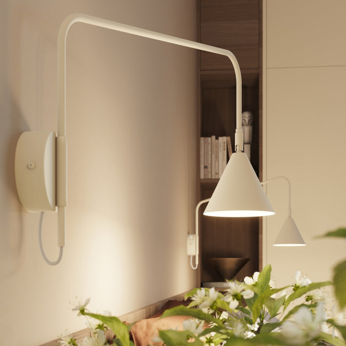 SOLLUX SL.2494 Aplique de pared NOX 1 beige con interruptor