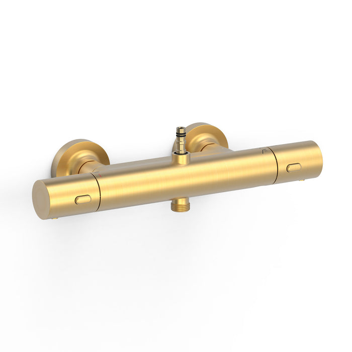 TRES 19016902OM OVER-WALL 2-Way Over-Wall Thermostatic Wall-Mounted Faucet with Connection for Shower Bar 24K Matte Gold Color