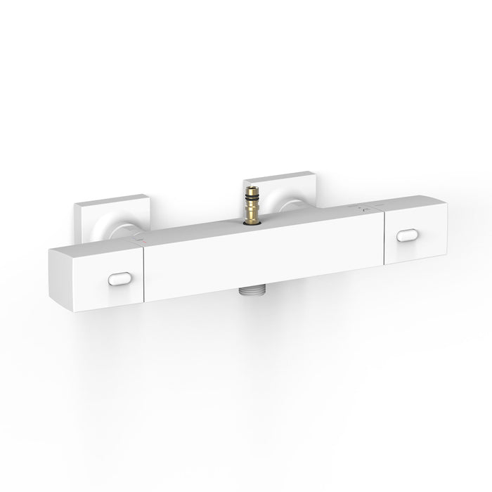TRES 19016906BM OVER-WALL 2-Way Over-Wall Thermostatic Wall-Mounted Faucet with Connection for Shower Bar Matte White