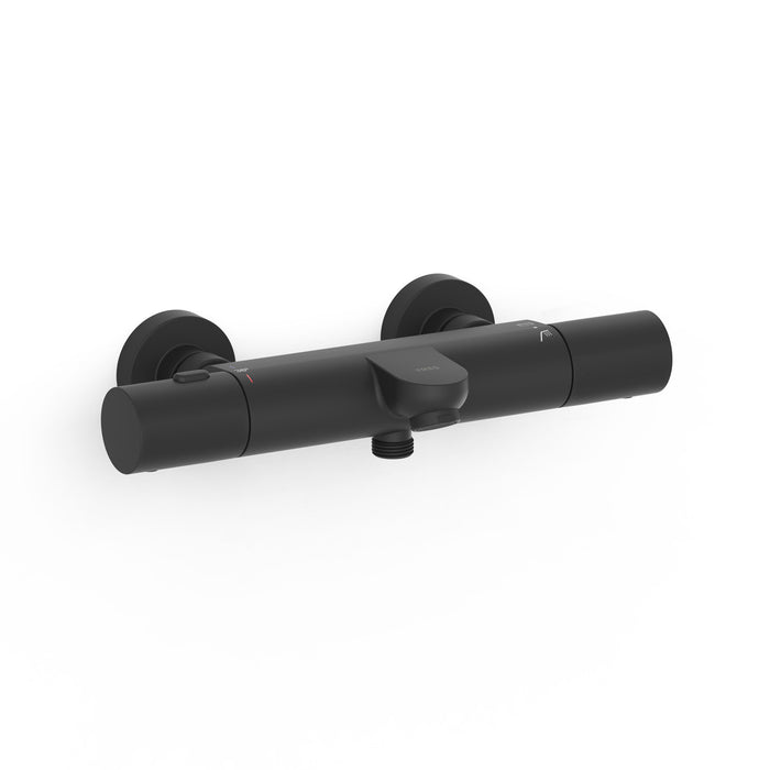 TRES 19017401NM OVER-WALL Wall-Mounted Thermostatic Faucet Over-Wall Bathtub and Shower Matte Black