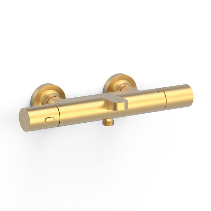 TRES 19017402OM OVER-WALL Wall-Mounted Thermostatic Faucet Over-Wall Bathtub and Shower 24K Matte Gold Color