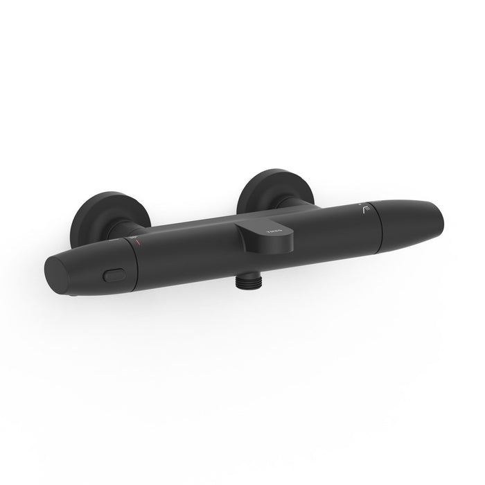 TRES 19017403NM OVER-WALL Wall-Mounted Thermostatic Faucet Over-Wall Bathtub and Shower Matte Black