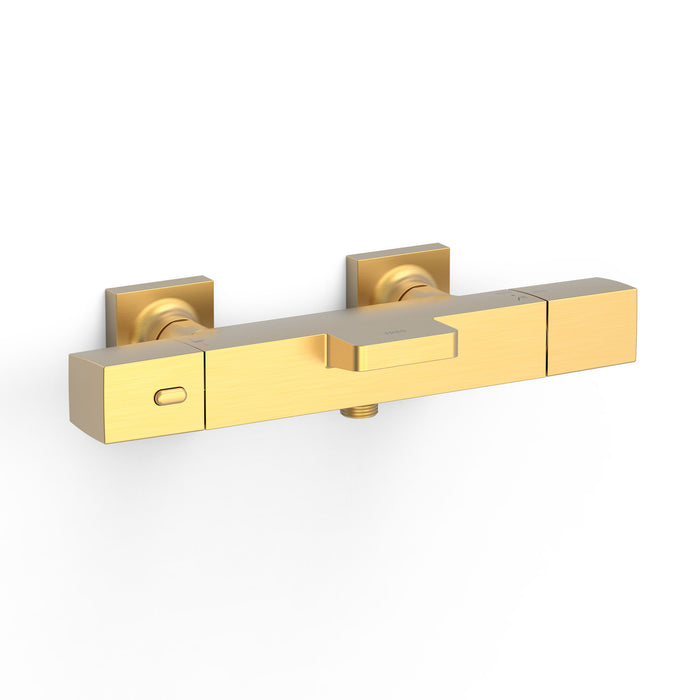 TRES 19017406OM OVER-WALL Wall-Mounted Thermostatic Faucet Over-Wall Bathtub and Shower 24K Matte Gold Color