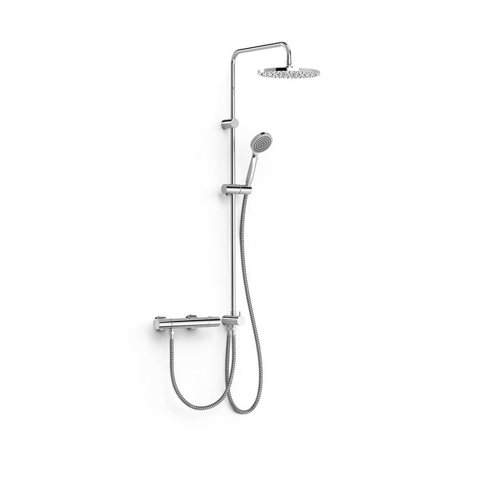 TRES 19038501 OVER-WALL 2-Way Over-Wall Thermostatic Wall-Mounted Shower Faucet Set Chrome Color