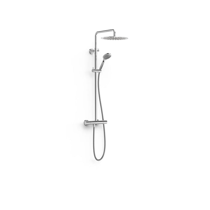 TRES 19038701 OVER-WALL 2-Way Wall-Mounted Thermostatic Faucet Set Telescopic Shower Chrome Color