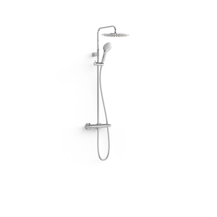 TRES 19038705 OVER-WALL Telescopic Wall-Mounted Thermostatic Faucet Set 2-Way Shower Chrome