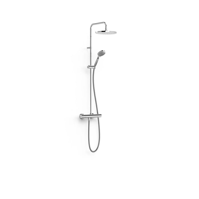 TRES 19039301 OVER-WALL 2-Way Over-Wall Thermostatic Wall-Mounted Shower Faucet Set Chrome Color