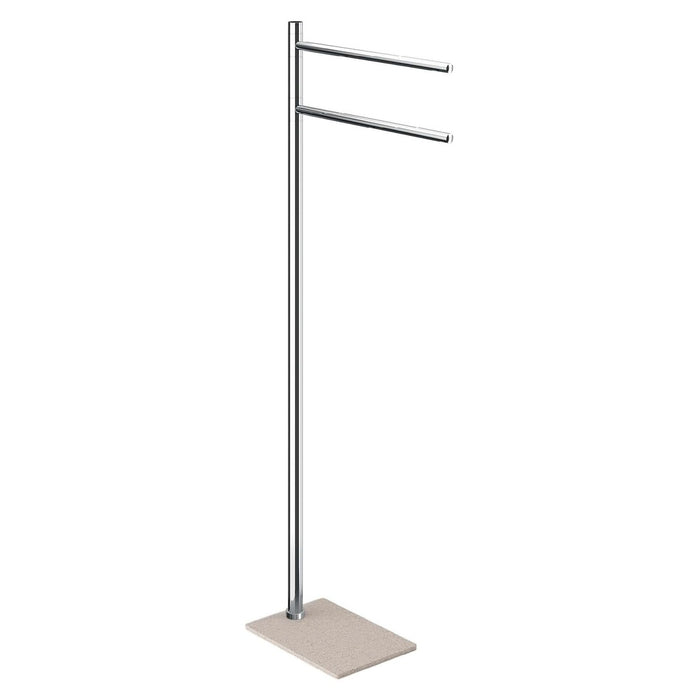 GEDY TR310300000 Beige-Chrome Standing Towel Rack