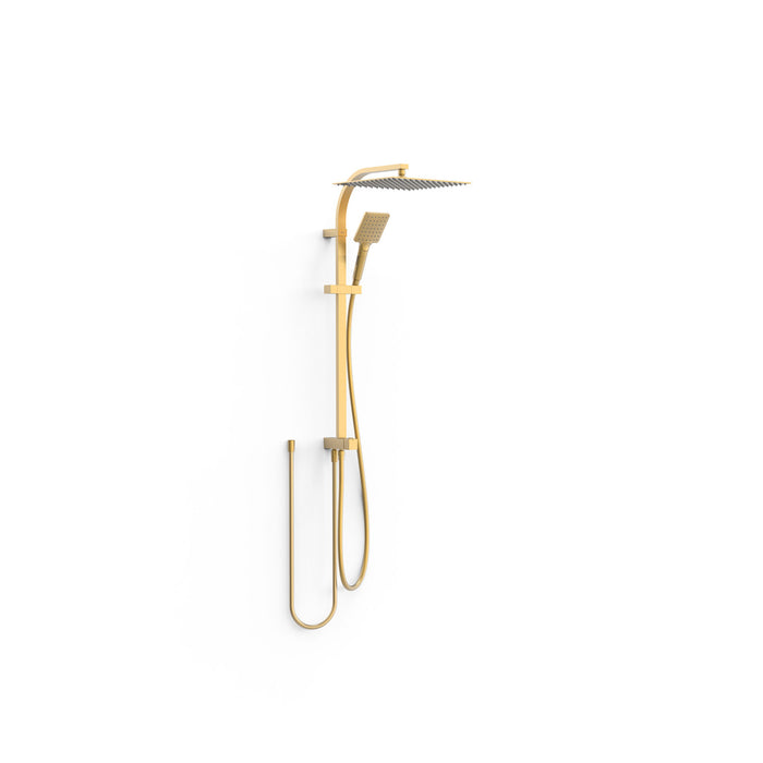 TRES 19063504OM Shower Set Adaptable to Any Tap 24K Matte Gold Color