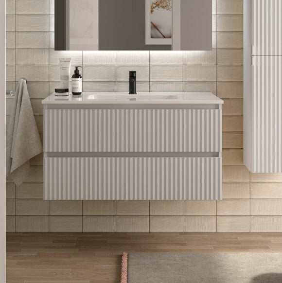 SALGAR KIRA Mueble+Lavabo IBON Color Blanco Mate