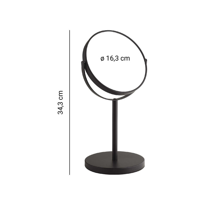 GEDY 21121400000 ANNA Espejo de Aumento Aumento Negro Mate