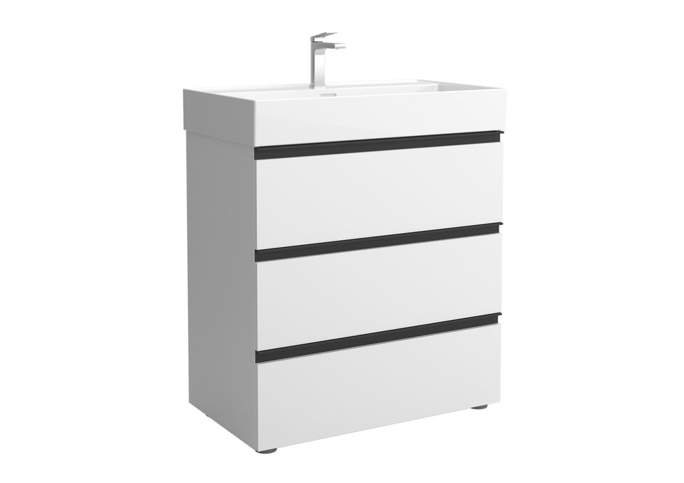 SALGAR BEQUIA METAL Mueble 3C Lavabo Veneto Blanco Mate