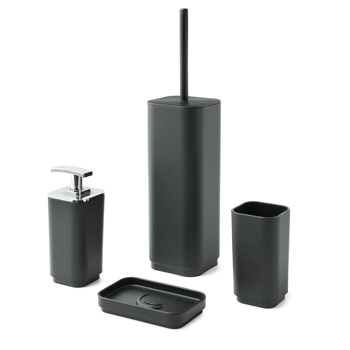 GEDY 63331400300 SEVENTY EKOPLA Matte Black Toilet Brush Holders