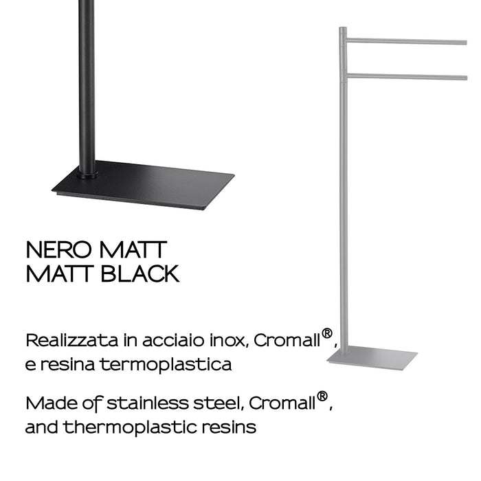 GEDY TR311400000 TRILLY Toallero De Pie Negro