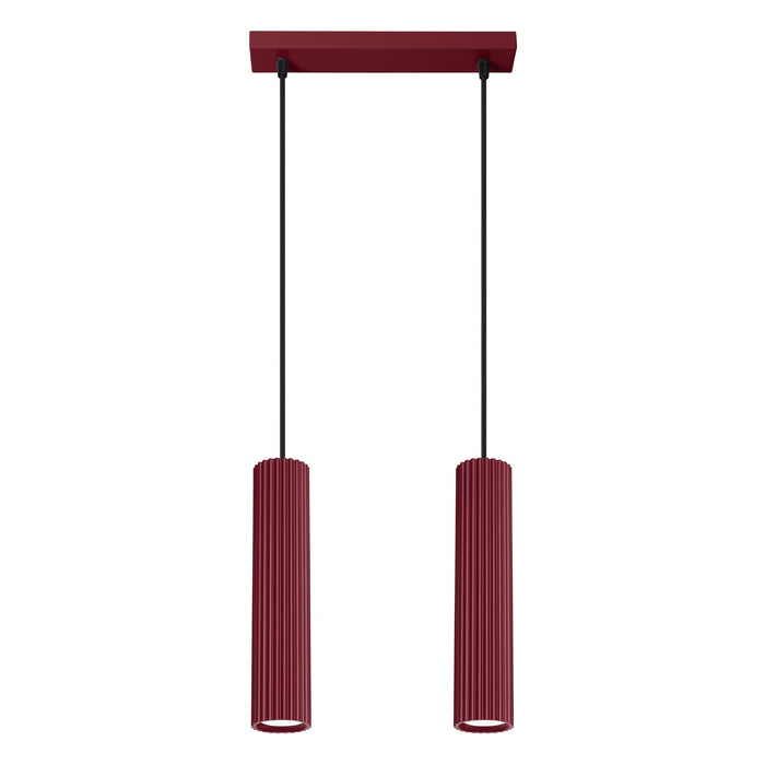 SOLLUX SL.2301 Lámpara Colgante Karbon 2 Borgoña