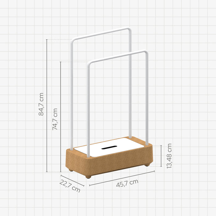 SONIA 199761 BIOCO Combi Toallero Doble Contenedor Nat Blanco
