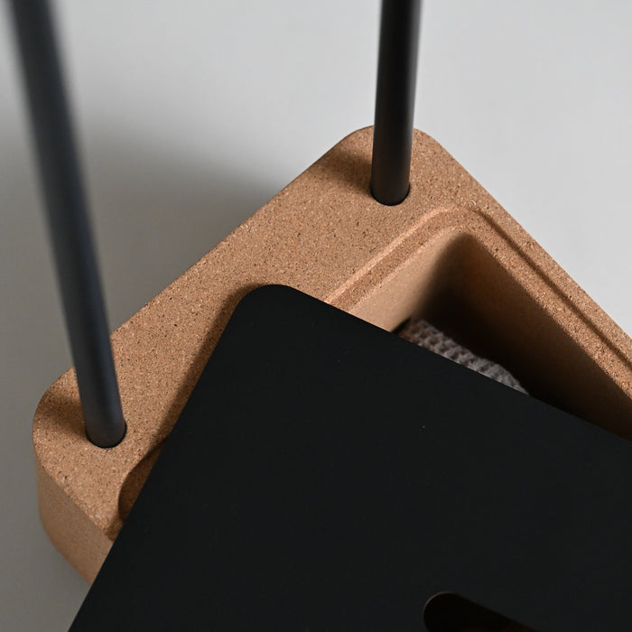 SONIA 199778 BIOCO Combi Toallero Doble Contenedor Nat Negro