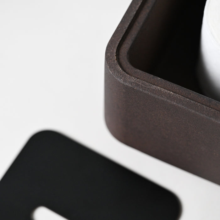 SONIA 199785 BIOCO Combi Toallero Doble Contenedor Mocca Negro