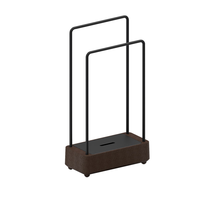 SONIA 199785 BIOCO Combi Toallero Doble Contenedor Mocca Negro