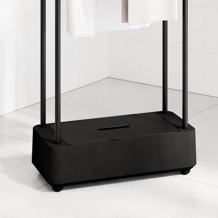 SONIA 199792 BIOCO Combi Toallero Doble Contenedor Negro