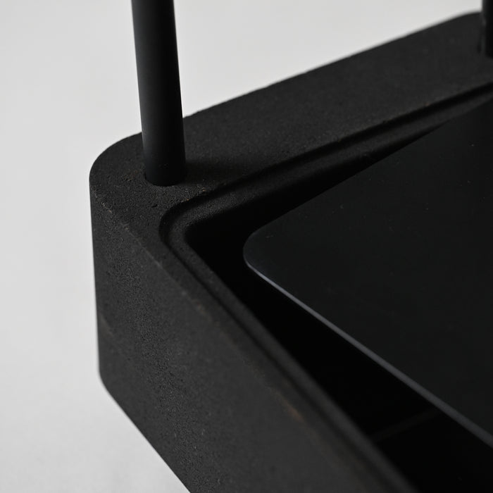 SONIA 199792 BIOCO Combi Toallero Doble Contenedor Negro