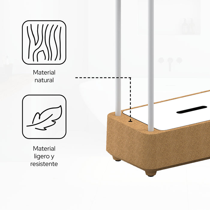 SONIA 199815 BIOCO Combi Toallero Maxi Natural Blanco