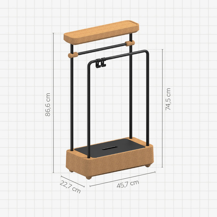 SONIA 199822 BIOCO Combi Toallero Maxi Natural Negro