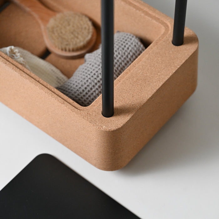 SONIA 199877 BIOCO Combi Toallero Anilla Natural Negro