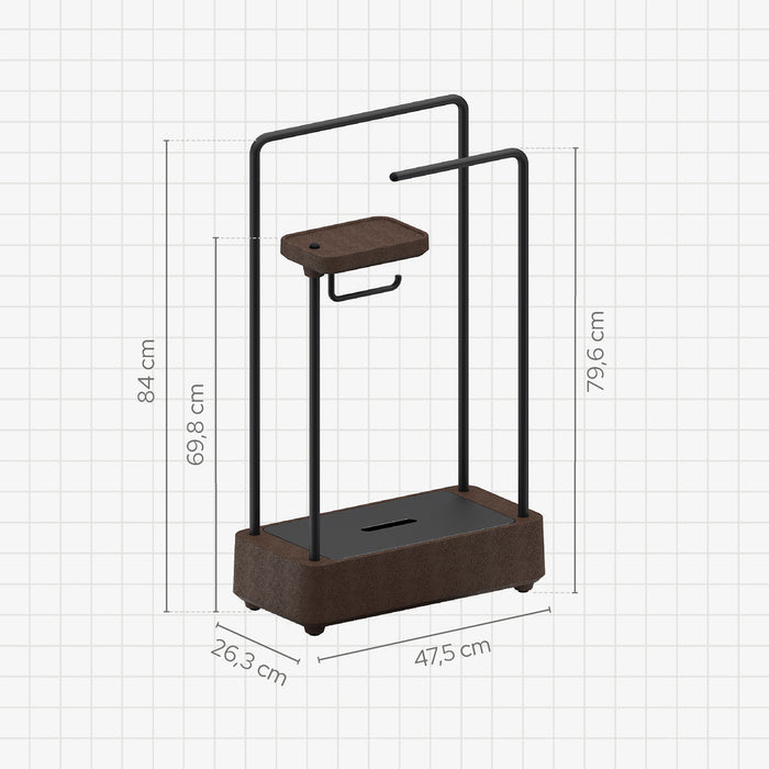 SONIA 199884 BIOCO Combi Toallero Anilla Mocca Negro