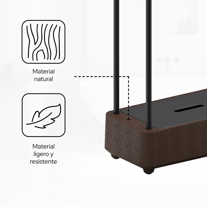 SONIA 199884 BIOCO Combi Toallero Anilla Mocca Negro