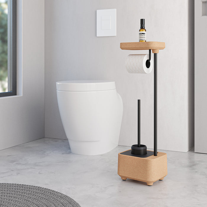 SONIA 199921 BIOCO Combi WC Escobillero Natural Negro